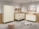 Ver imagem 1 de Jogo de Quarto para Bebê Completo 3 Portas Classic New Areia Fosco com Natural - Reller