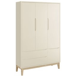 Jogo de Quarto para Bebê Completo 3 Portas Classic New Areia Fosco com Natural - Reller - 6