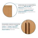 Ver imagem 7 de Guarda-Roupa Casal Modulado 4 Portas 3 Gavetas 100% MDF Cairo Marrom/Cinamomo