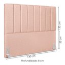 Ver imagem 3 de Cabeceira Casal 140 Cm com Frame Dalia Linho Rose Artte