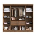 Ver imagem 3 de Guarda Roupa Chicago 100% Mdf Castanho/nude Doripel