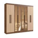 Ver imagem 1 de Guarda Roupa Chicago 100% Mdf Castanho/nude Doripel