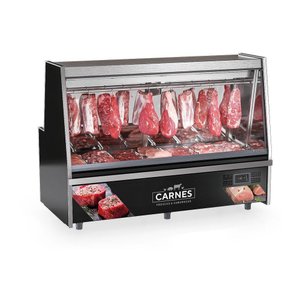 Balcão de Carnes Gats200 Gelopar Expositor de Carnes Preto 2mt 220v
