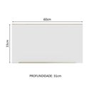 Ver imagem 3 de Armário Aéreo Madesa Lux 60 cm 1 Porta Basculante Rustic/Branco Veludo