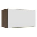 Ver imagem 1 de Armário Aéreo Madesa Lux 60 cm 1 Porta Basculante Rustic/Branco Veludo