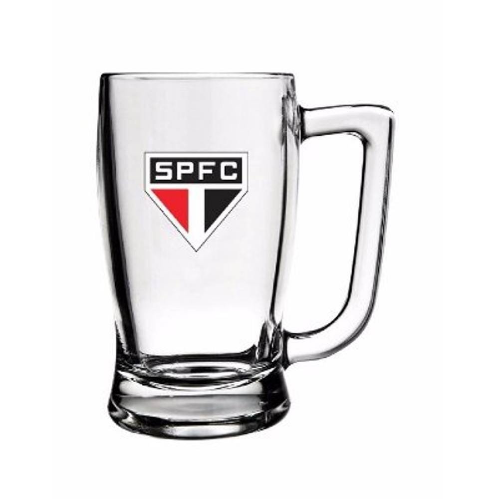 Caneca De Vidro Do São Paulo Para Chopp Cerveja 340 Ml