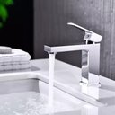 Ver imagem 2 de Torneira Banheiro Bica Baixa Quadrada Cromada