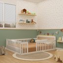 Ver imagem 1 de Cama Montessoriana Casal com LED Giulia Rattan Casatema MadeiraOriginals Branco