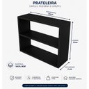 Ver imagem 2 de Armário Nicho Suspenso Multiuso em Mdf Preto 60x50x15cm (cxaxp)