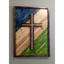 Ver imagem 4 de Quadro Cruz Rústica Cores do Brasil