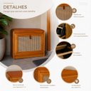 Ver imagem 3 de Sapateira Banco Plenitude Porta Basculante Detalhe Rústico e Prateleira Interna - Nature - Lh Móveis