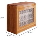 Ver imagem 3 de Sapateira Banco Plenitude Porta Basculante Detalhe Rústico e Prateleira Interna - Nature - Lh Móveis