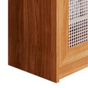 Ver mais imagens de Sapateira Banco Plenitude Porta Basculante Detalhe Rústico e Prateleira Interna - Nature - Lh Móveis