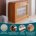 Ver imagem 5 de Sapateira Banco Plenitude Porta Basculante Detalhe Rústico e Prateleira Interna - Nature - Lh Móveis