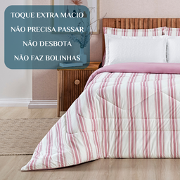 Cobredrom Casal Queen Size Grosso Scarlett 100% Algodao Extra Macio Marin:rosa - 5