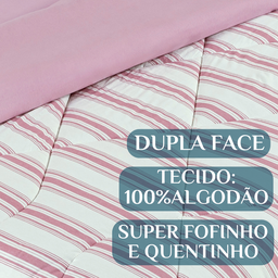 Cobredrom Casal Queen Size Grosso Scarlett 100% Algodao Extra Macio Marin:rosa - 3