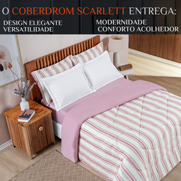 Cobredrom Casal Queen Size Grosso Scarlett 100% Algodao Extra Macio Marin:rosa - 2