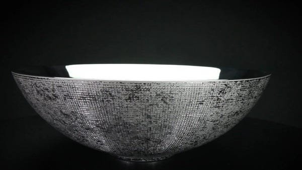 Cuba Apoio Redonda 41x15cm Platinum Baumê - 4