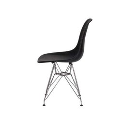 Kit 2 Cadeiras Eiffel Eames Preta Base Cromada - 5