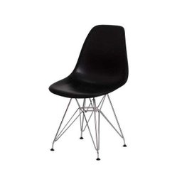 Kit 2 Cadeiras Eiffel Eames Preta Base Cromada - 2