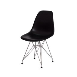 Kit 4 Cadeiras Eiffel Eames Preta Base Cromada - 2