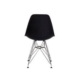 Kit 4 Cadeiras Eiffel Eames Preta Base Cromada - 5