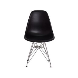 Kit 4 Cadeiras Eiffel Eames Preta Base Cromada - 3