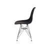 Kit 4 Cadeiras Eiffel Eames Preta Base Cromada - 4