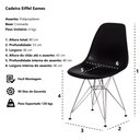 Ver imagem 6 de Kit 4 Cadeiras Eiffel Eames Preta Base Cromada