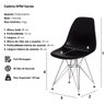 Kit 4 Cadeiras Eiffel Eames Preta Base Cromada - 6