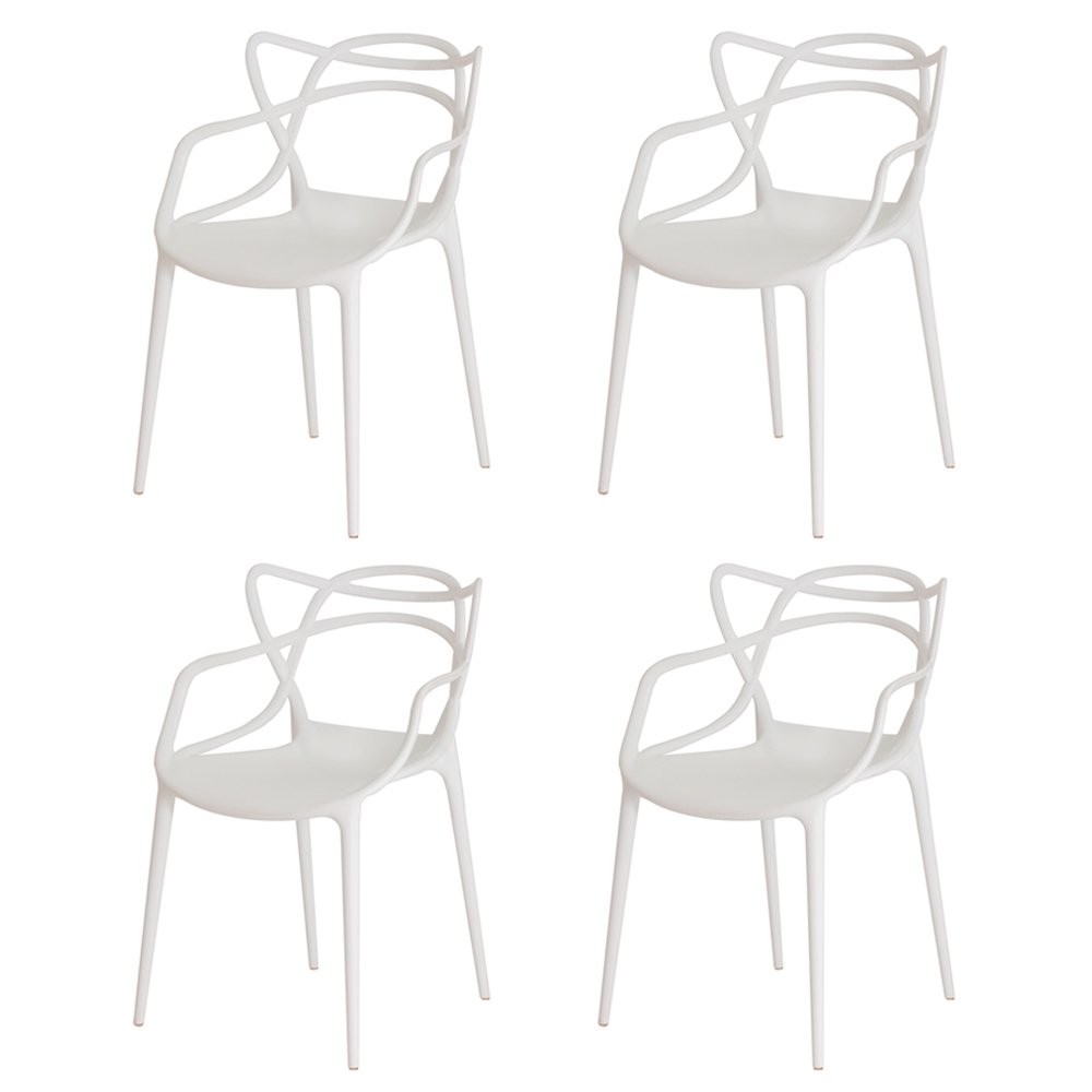 Kit 4 Cadeiras Allegra Branca - 1