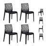 Kit 4 Cadeiras Gruvyer Preta - 1