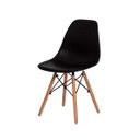 Ver imagem 2 de Kit 3 Cadeiras Eiffel Eames Dsw Preta Base Madeira