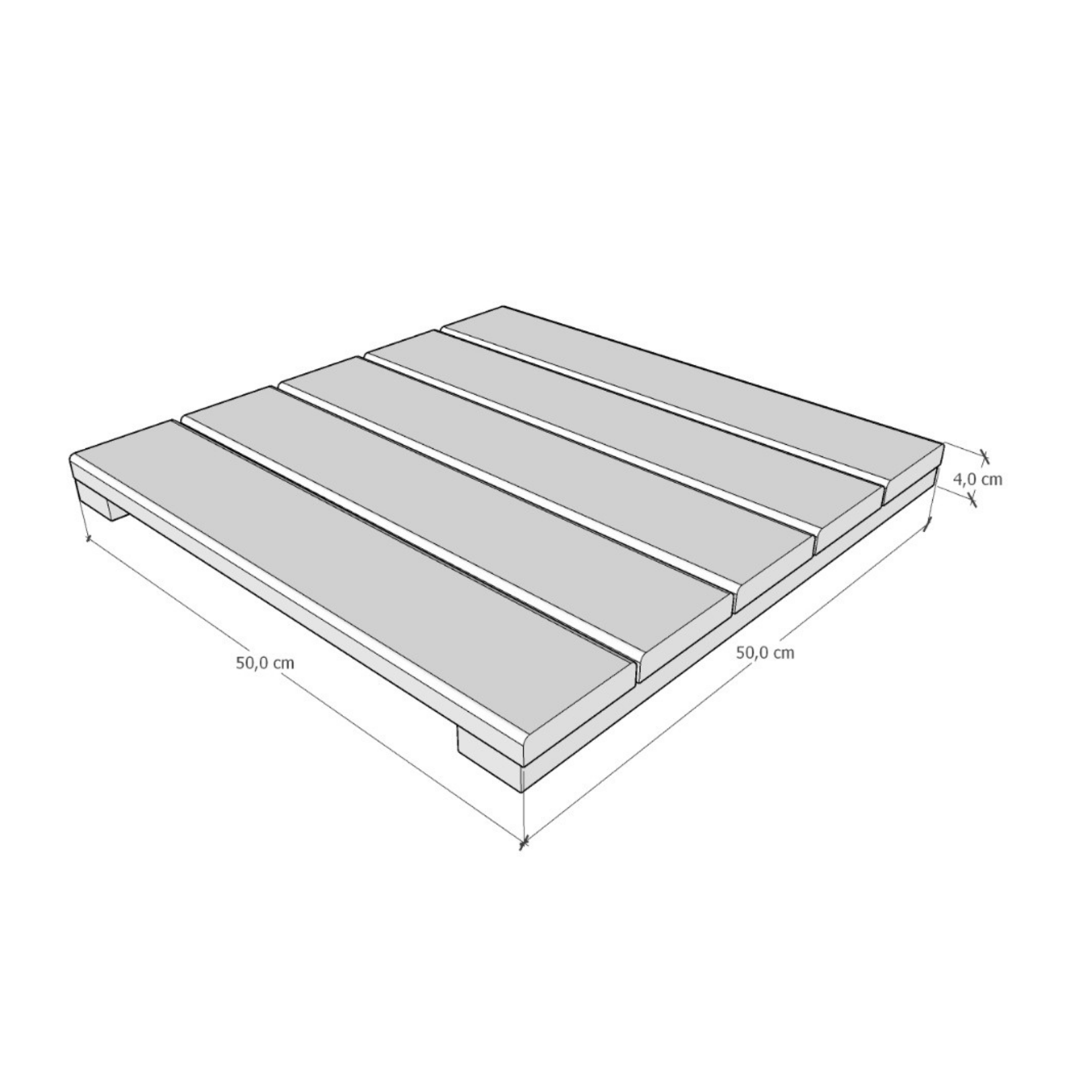 Deck Modular Madeira Tratada 50x50 Épica Wood - 10