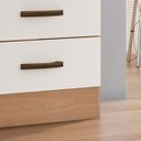 Ver imagem 5 de Cômoda Sapateira para Quarto 1 Porta 4 Gavetas Lisa Nature/off White
