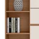 Ver imagem 4 de Cômoda Sapateira para Quarto 1 Porta 4 Gavetas Lisa Nature/off White