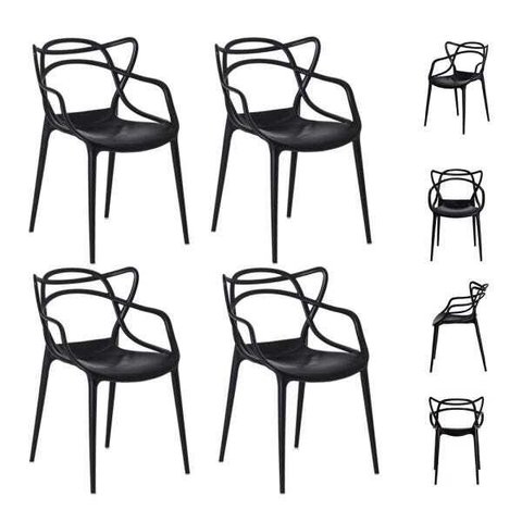 Kit 4 Cadeiras Allegra Preta