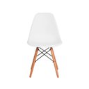 Ver imagem 3 de Kit 2 Cadeiras Eiffel Eames Dsw Branco Base Madeira