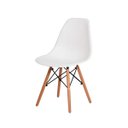 Ver imagem 2 de Kit 2 Cadeiras Eiffel Eames Dsw Branco Base Madeira