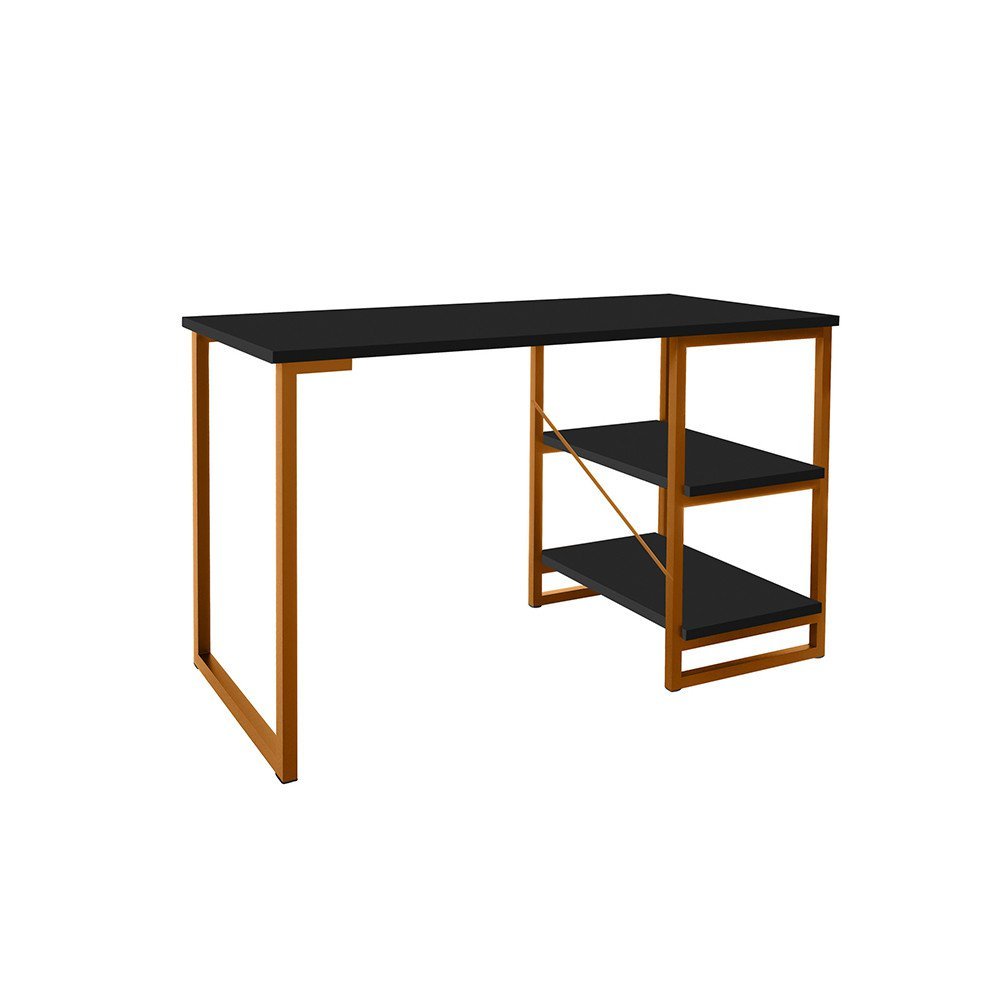 Menor preço em Mesa Escrivaninha Notebook 120 Cm Com 2 Prateleiras Office Star