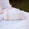 Rolo Decorativo Bordado 600 fios Rivieri Branco Vilela Enxovais 2 peças - 1