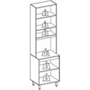 Ver imagem 5 de Paneleiro Duplo 2p 220 Cm 12636 Raven Freijo Off White Pln