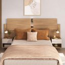 Ver imagem 1 de Cabeceira Casal/Queen com Espelhos e 2 Mesas de Cabeceira 232cm Multimóveis MP4324