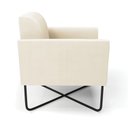 Ver imagem 6 de Poltrona Sala Decorativa Kit 2 Marisa Base X Industrial Preto Veludo D03 - D’Rossi