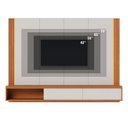 Ver imagem 5 de Painel Tv 75 Pol 180cm Bancada Suspensa Ripado Led Duda Off Matte/freijó C04 - D’Rossi