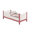 Cama Berço Infantil Mini Cama Cristal:branco/ Rosa - 1