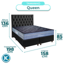 Ver imagem 3 de Kit Cama Box + Cabeceira + Colchão Queen Molas Ensacadas - Petrus - Paropas