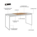 Ver imagem 4 de Escrivaninha Setlight 150cm Est.Branca
