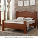 Ver imagem 1 de Cama Casal em Madeira Maciça 1,40 Itália Avelã