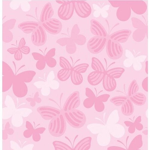 Papel de Parede Xadrez Rosa - Borboleta Decor